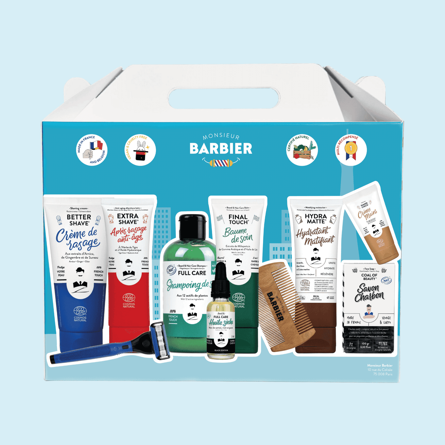 Coffret cadeau homme Monsieur Barbier BARBERSHOP COLLECTION Rasoir 5 Lames  - 3760262409054