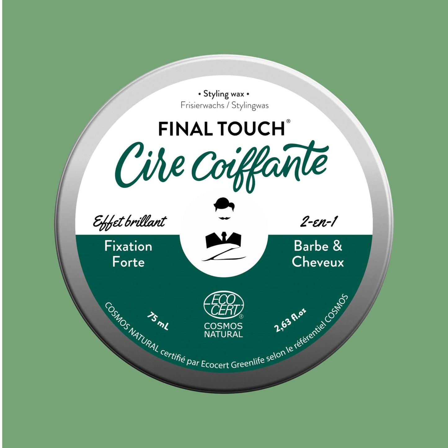 Cire Coiffante Barbe & Cheveux FINAL TOUCH par Monsieur BARBIER - couvercle